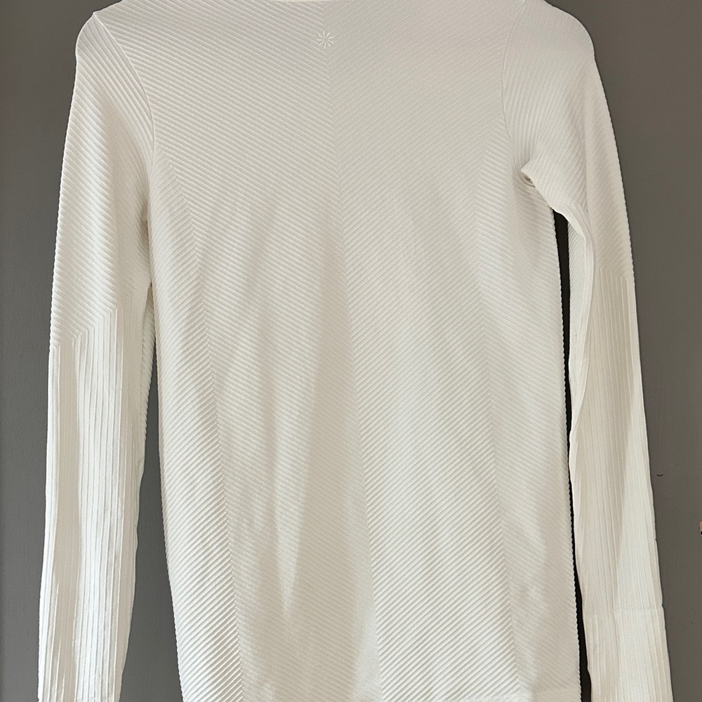 Athleta White Long Sleeve Performance Top – Thumbhole Athletic Shirt - Picture 7 of 7